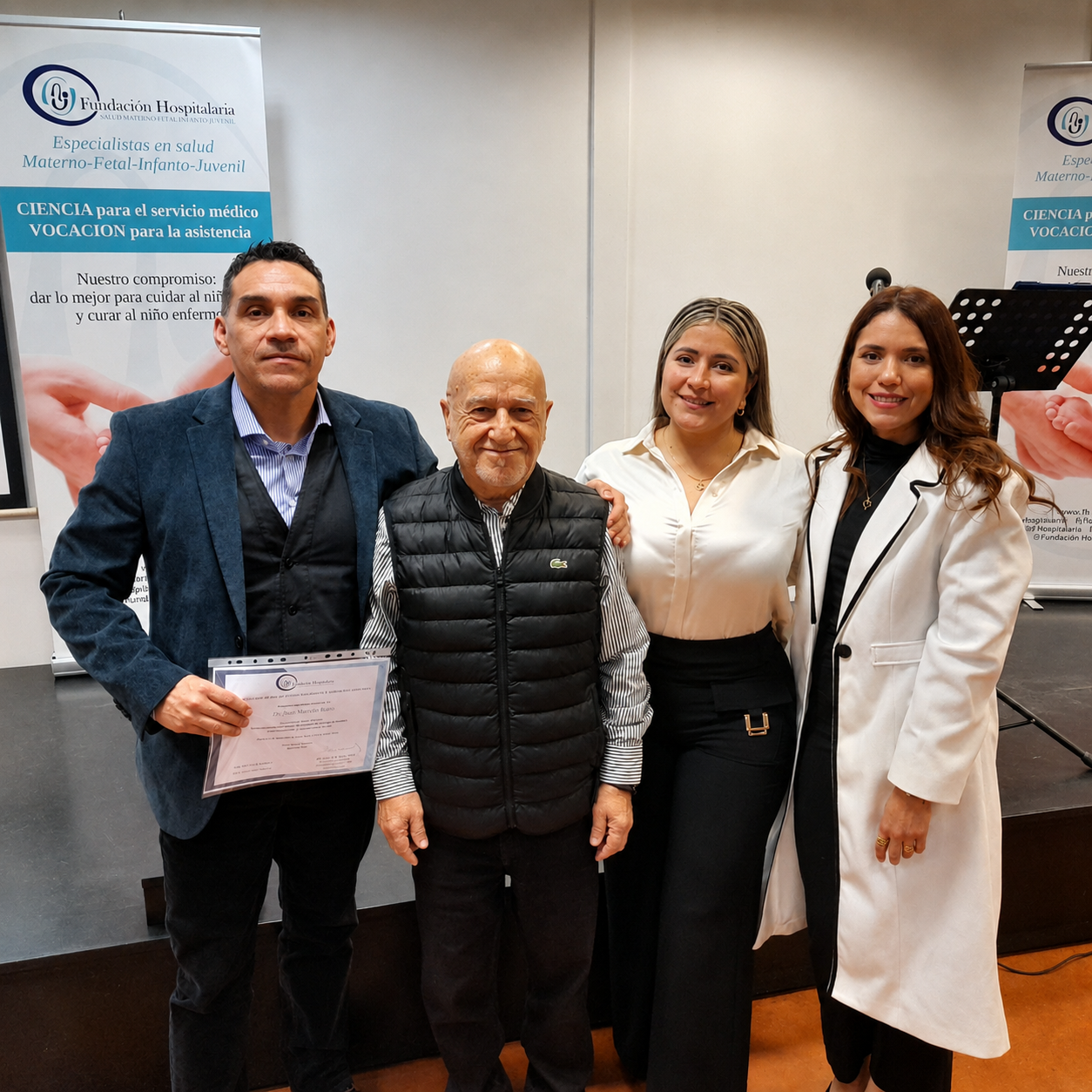 Fundación Hospitalaria entregó diplomas a tres becarios de Cardiología Infantil